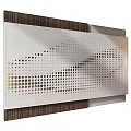 Modern solid wood wall panel 3d model