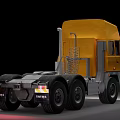 Heavy Duty Commercial Functional Vehicle Design With Yellow Tractor Cab And Wheels