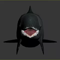 Detailed Sperm Whale 3D Model With Open Mouth And Exposed Teeth