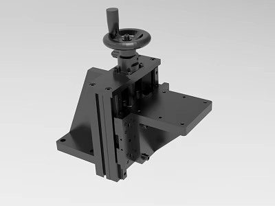Black Mechanical Industrial Equipment With Adjustable Handle And Sturdy Steel Base 3d model