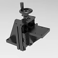 Black Mechanical Industrial Equipment With Adjustable Handle And Sturdy Steel Base