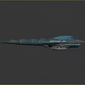 Futuristic Blue Science Fiction Spaceship With Streamlined Design Transparent Cockpit And Metallic Finish
