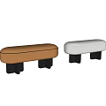 Sofa stool Low stool Bench 3d model