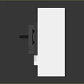 Modern Electrical Circuit Breaker Device With Switch Button And Red Indicator