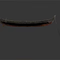 Realistic style canoe canoe hull oar rack rope bow stern wood board structure traditional boat hand carved wood texture