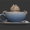 Modern Coffee Cup Bear Coffee Cookie Cookie Coffee 3d model