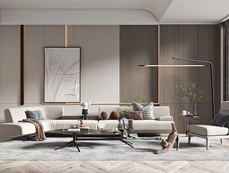 modern living room 3d model