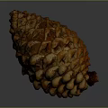 Natural Orange Textured Pinecone Decorative Accessory For Household Living Space Decor