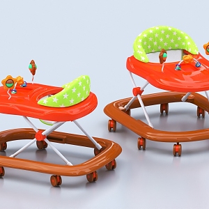 baby walker stroller baby walker baby car 3d model