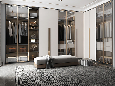 Modern Cloakroom Wardrobe 3d model