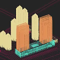 Modern High Rise Residential Buildings With Contemporary Exterior And Green Surroundings