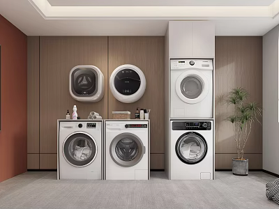Modern Laundry Washing Machine 3d model