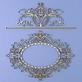 European-style Metal Carved European Pattern Hollow Carved Pattern 3d model