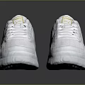 White PUMA Lace Up Sneakers With Perforated Upper And Platform Sole Design