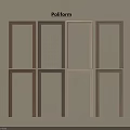 Modern Poilform Door And Window Frames With Different Colors Arranged Design 3d model