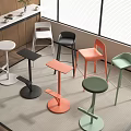 Colorful Modern Bar Stools In Various Hues With Sleek Design For Kitchen Space