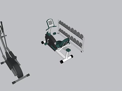 modern fitness equipment gym furniture 3d model