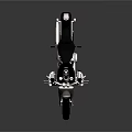 Vintage Classic Black Motorcycle With Chrome Accents Large Wheels And Black Seat