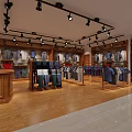 Modern Clothing Store Interior With Well Arranged Garment Racks Spotlight Lighting And Mannequins