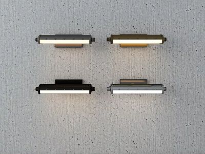 Four Modern Wall Lamps With Different Colors For Home Wall Decor 3d model
