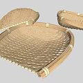 Handwoven Bamboo Baskets With Intricate Weave Design And Various Shapes