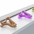 Colorful Stylish Hair Clips For Daily Use With Wooden Purple And Green Designs
