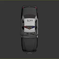 White and Black Police Car With Red Blue Emergency Lights And POLICE Badge