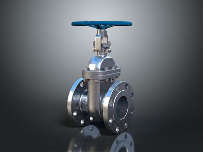 Valve iron pipe fitting flange tee joint pipe water pipe valve water pipe valve tool 3d model