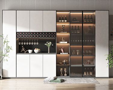 Modern Wine Cabinet 3d model