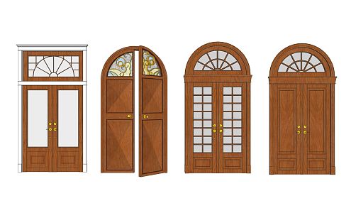 French door light law indomitable double door entry door 3d model