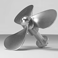 Marine Metal Propeller With Blades Shaft And Central Sphere Design