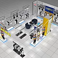 Modern Fashion Clothing Store Interior With Clothing Racks Mannequins Sofa Tables And Display Areas