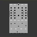 Professional DJ Mixer Electronic Control Panel with Multiple Knobs Faders And LED Indicators