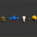 Colorful Cartoon Game Movie Characters With Various Shapes And Unique Designs
