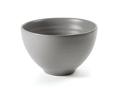 Minimalist Gray Ceramic Decorative Ornament Set With Bowl Shaped Design For Home Decoration 3d model