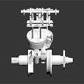 Modern Transparent Household Item With Gear Structure And Decorative Parts