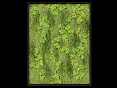 Indoor Living Plant Wall Featuring Lush Green Foliage And Natural Decorative Design 3d model