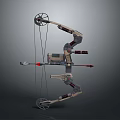 Mechanical Crossbow Structure With Pulley System Metal Components And Arrow