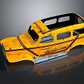 Vintage Yellow Car Model With Willys Lettering Striped Decoration And Retro Design