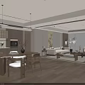 Modern Stylish Open Plan Living And Dining Room With Warm Natural Wood Interior Design