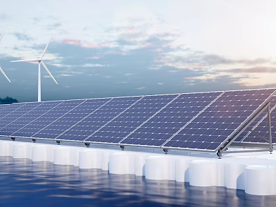 Modern Open Kitchen Interior Featuring Smart Home Appliances And Wooden Countertop 3d model