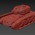 Modern Military Vehicle Tank With Camouflage Pattern Tracks And Cannon Design