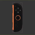 Black And Orange Game Controller With Y X B A Buttons And Joystick For Gaming
