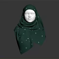 Stylish Green Hijab With White Polka Dots For Modern Modest Fashion