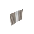 Modern Interior Curtain Design With Double Layer Light Filtering And Neutral Tone 3d model