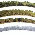 Natural Tree Backdrop Wall With Green Deep Green And Gray Foliage Scenes