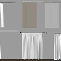 Modern Pleated Curtains In Neutral Tones Hanging On Metal Rods For Home Decor