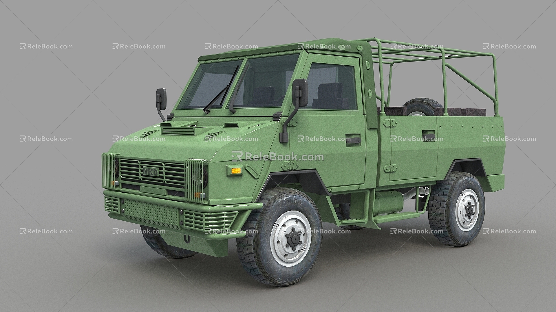 NJ2046 IVECO military off-road vehicle military truck military transporter 3d model