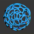 Blue Hollow Sphere Decorative Household Item With Modern Design For Home Decor