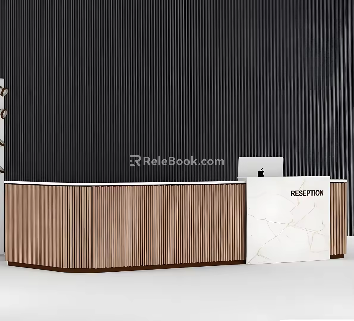 Lobby Reception Desk 3D Model 3d model